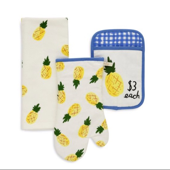 kate spade Other - [Kate Spade] 3-Piece Pineapple Kitchen Linen Set
